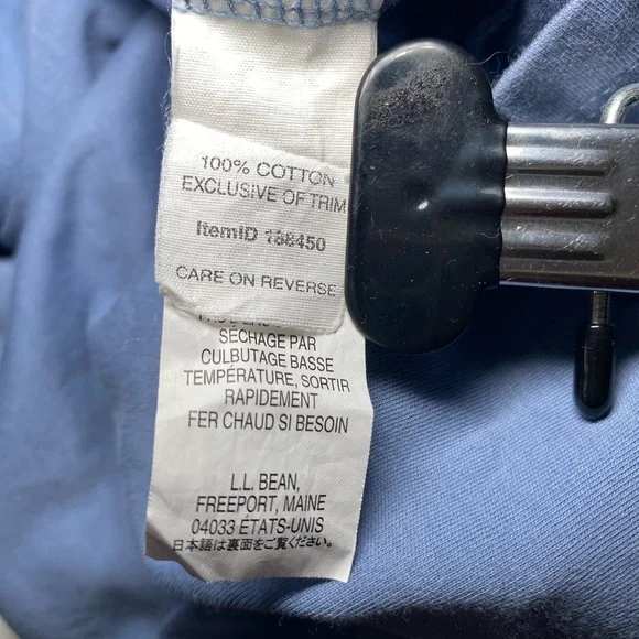 LL Bean Women's Cotton Turtleneck Pullover Blue Long Sleeve Shirt Size Small - Picture 7 of 7